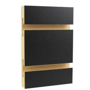 Black Perforated Slatwall Shelves, 12W